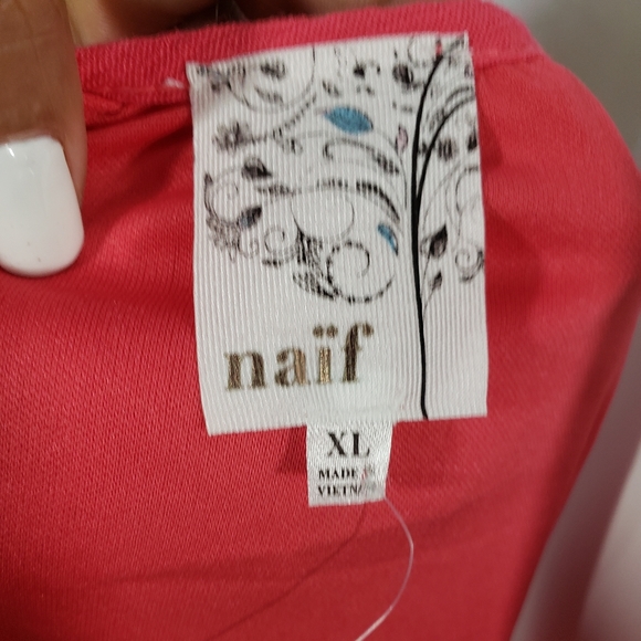 Naif Coral 3/4 Sleeve Dress Size XL NWT - Picture 10 of 10